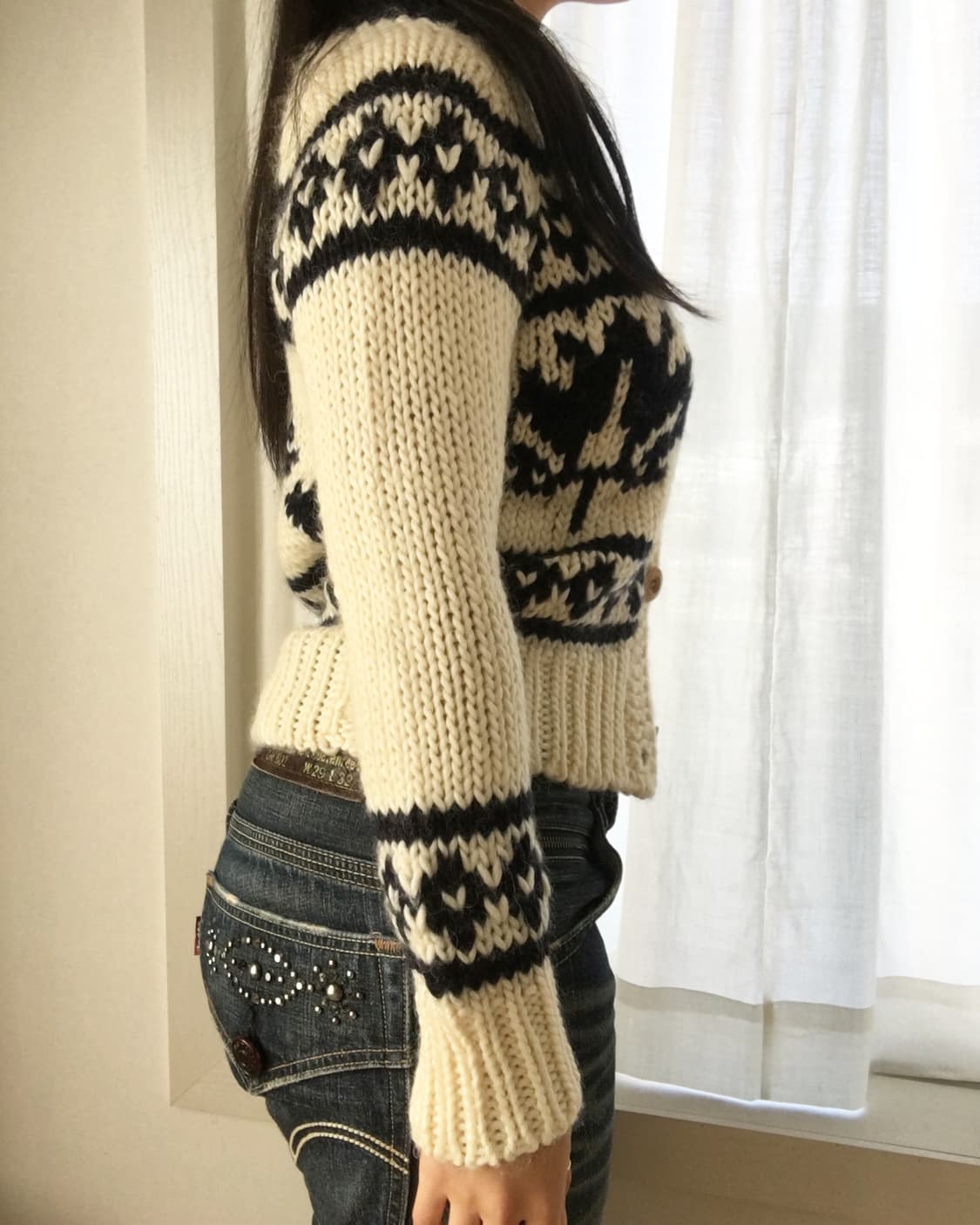 Cowichan-style knit cardigan 코위찬 가디건 상품이미지4
