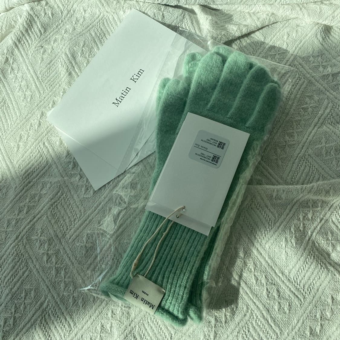 마뗑킴 니트장갑 민트 상품이미지2