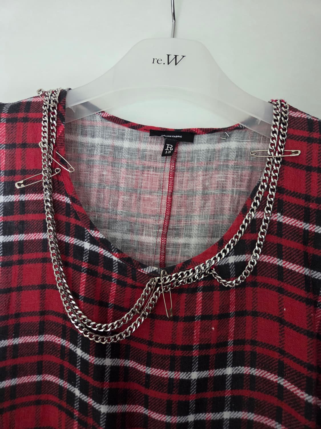 알써틴 R13체크 체인 원피스 상품이미지5