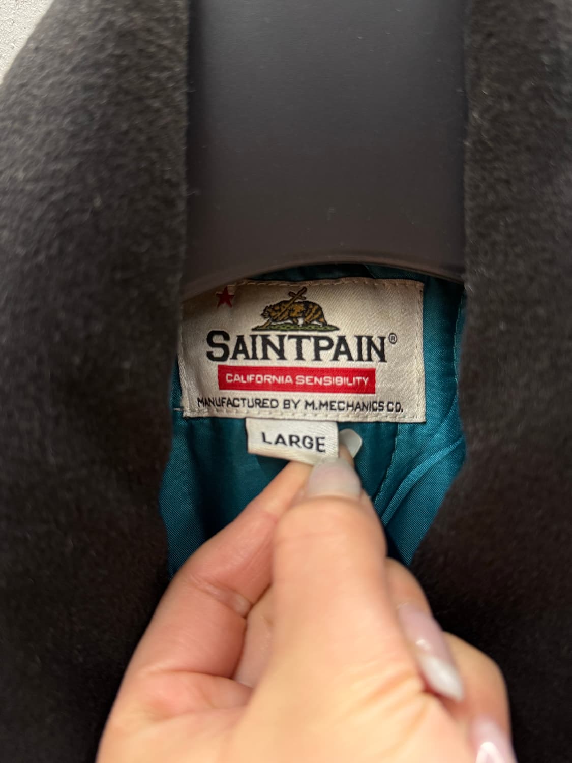 Saintpain 세인트페인 모직 울 누빔 점퍼 웨스트 집업 L 상품이미지4