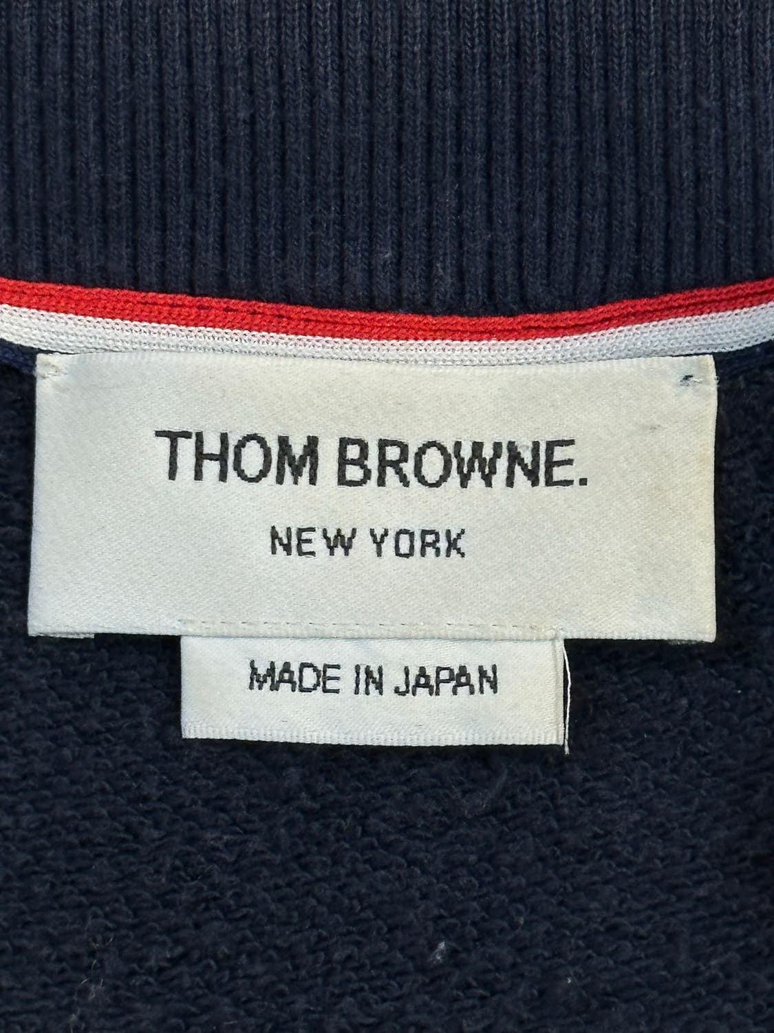 톰브라운 투웨이 사선완장 봄버 블루종 자켓 네이비 상품이미지9