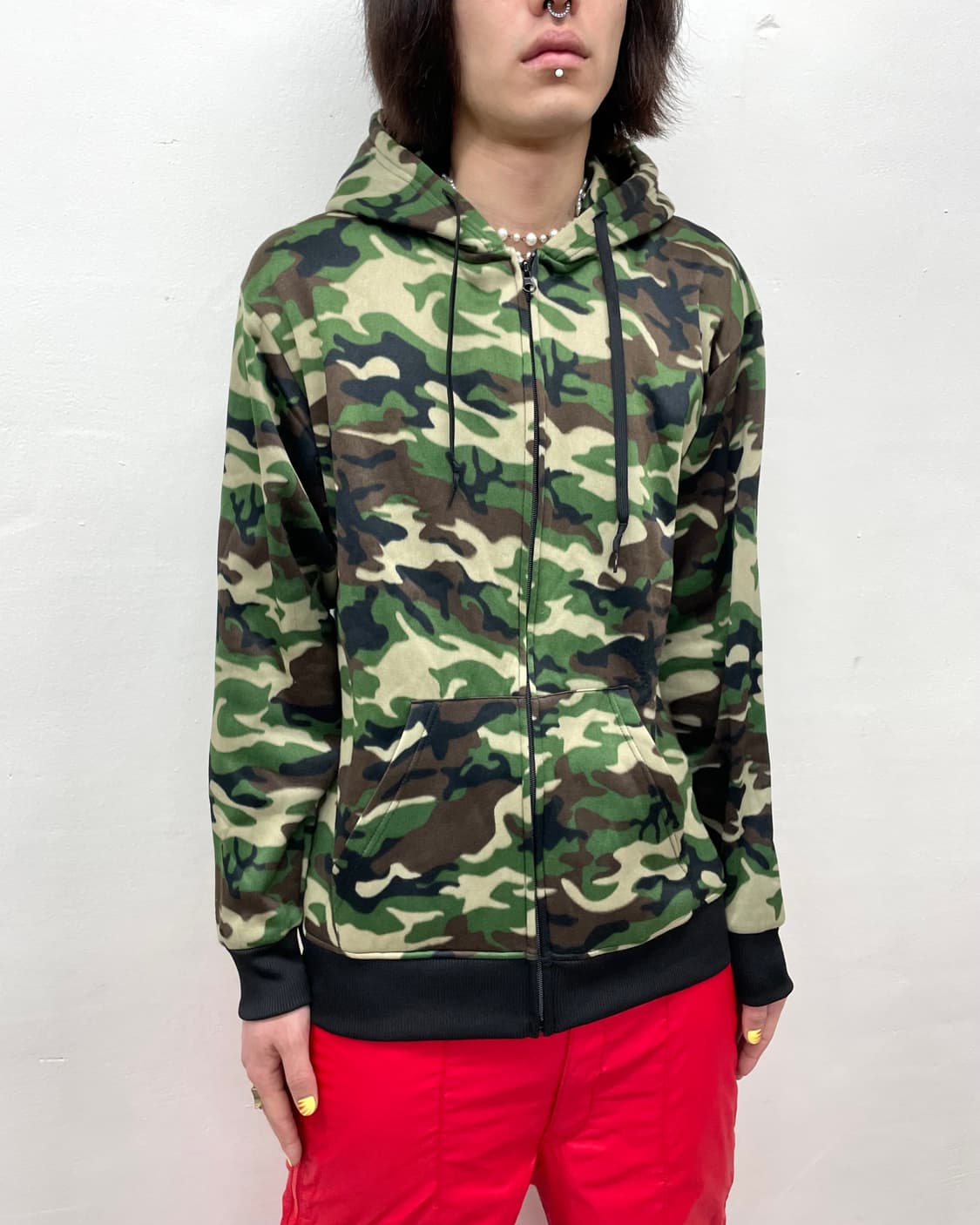 Basic Camouflage Hooded Zip-Up 상품이미지3