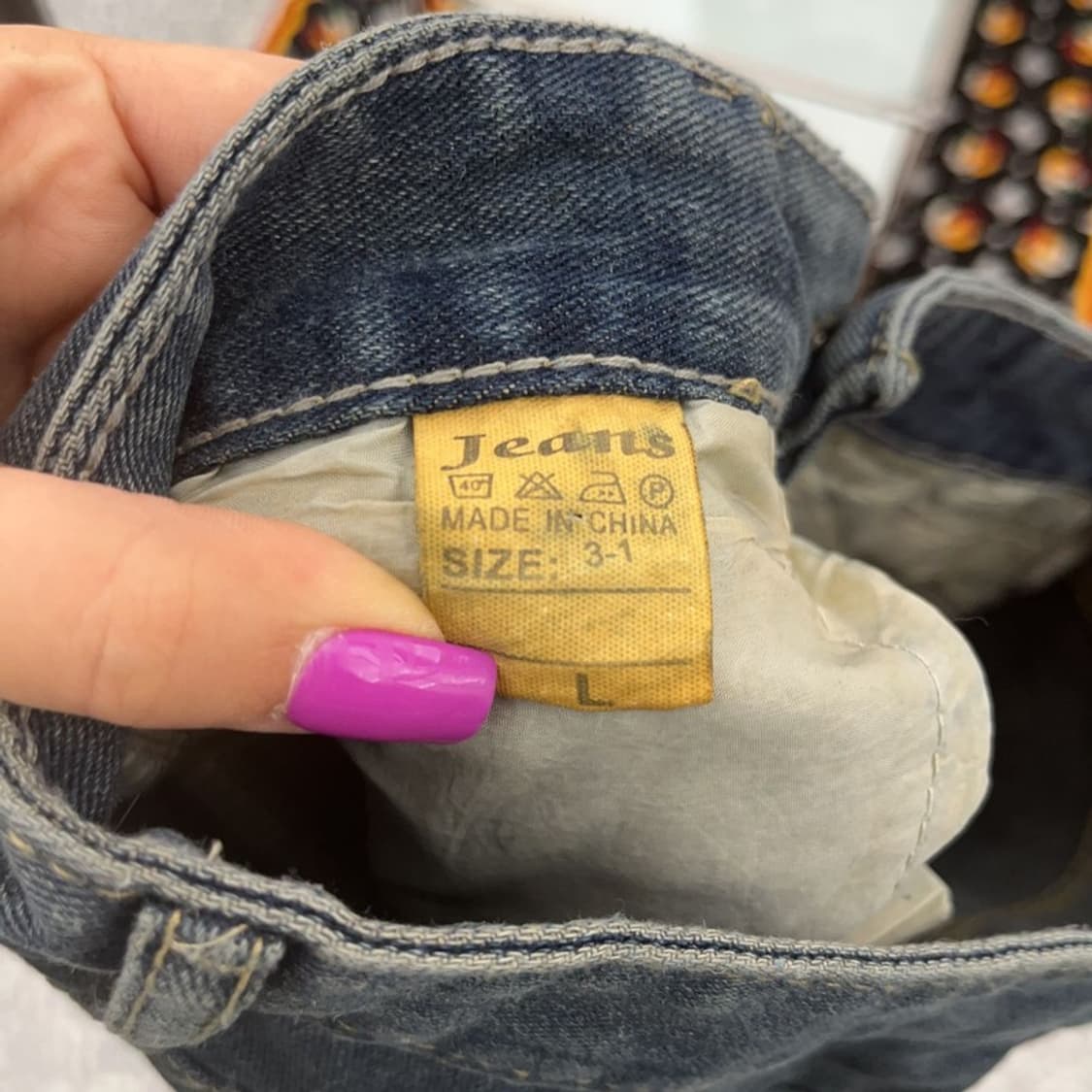 빈티지 스트릿 힙합 스트랩 워싱 데님 팬츠 29인치 C07070 상품이미지5