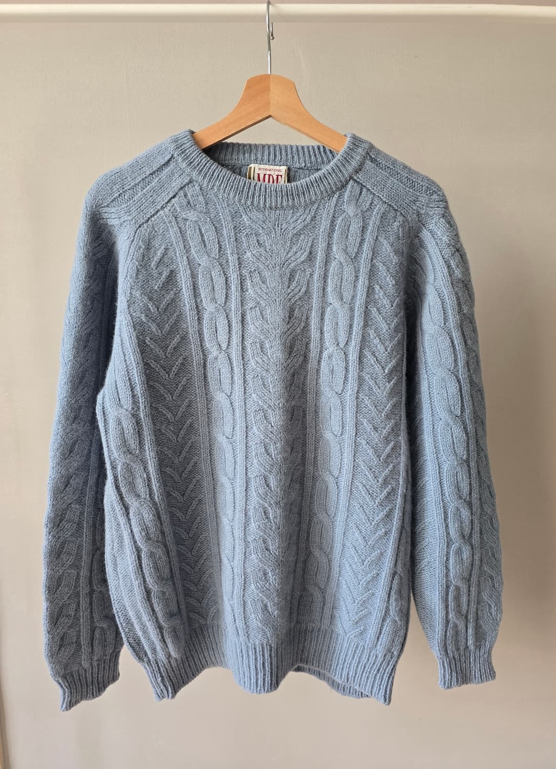 워크웨어 감성의 빈티지 울 100% 니트 상품이미지1