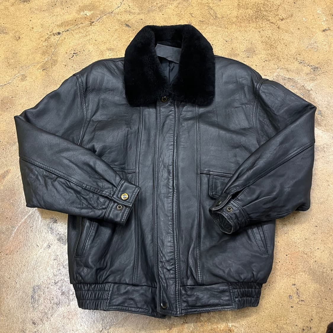 [ L ] 빈티지 퍼카라 가죽 레더 자켓 b18 상품이미지2