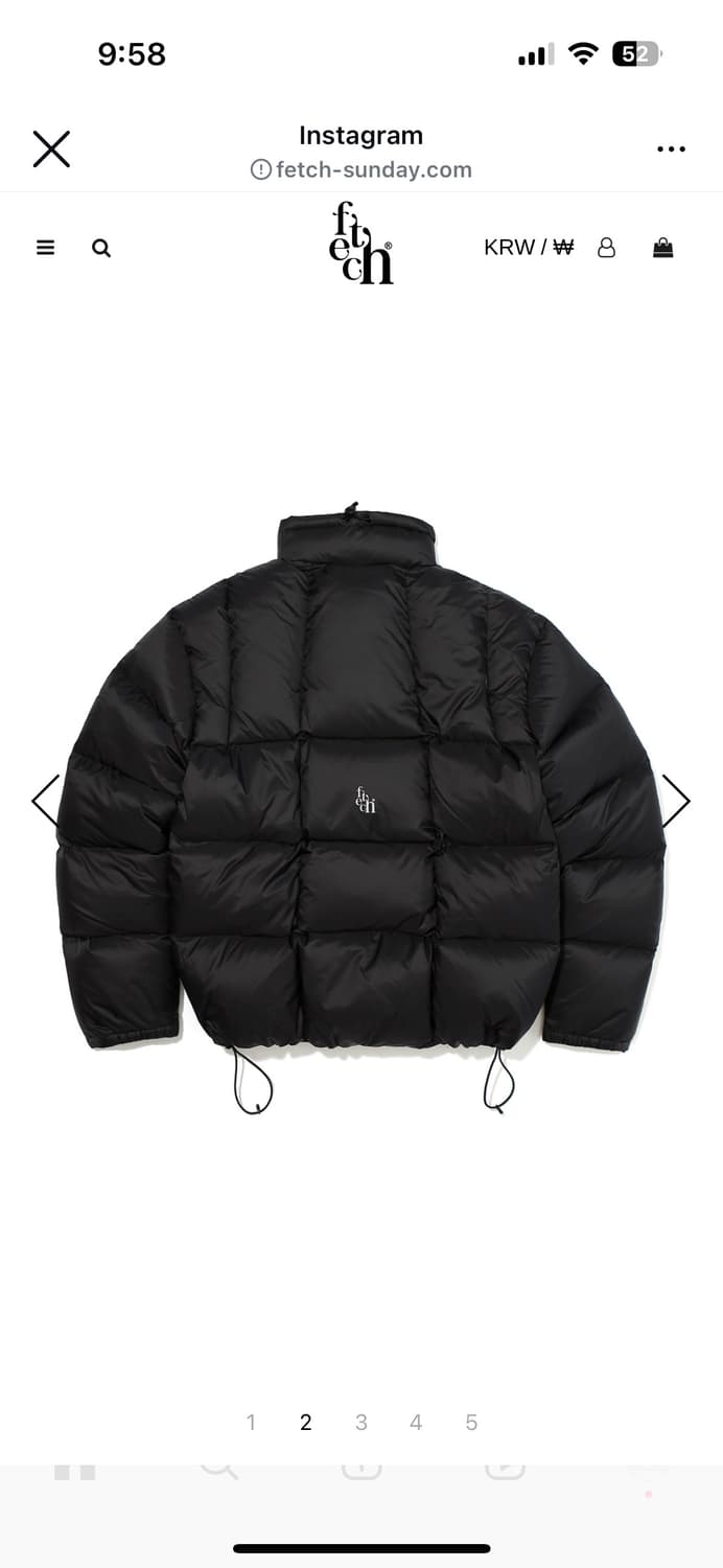 Fetch 챌린저 패딩 자켓 블랙 상품이미지1