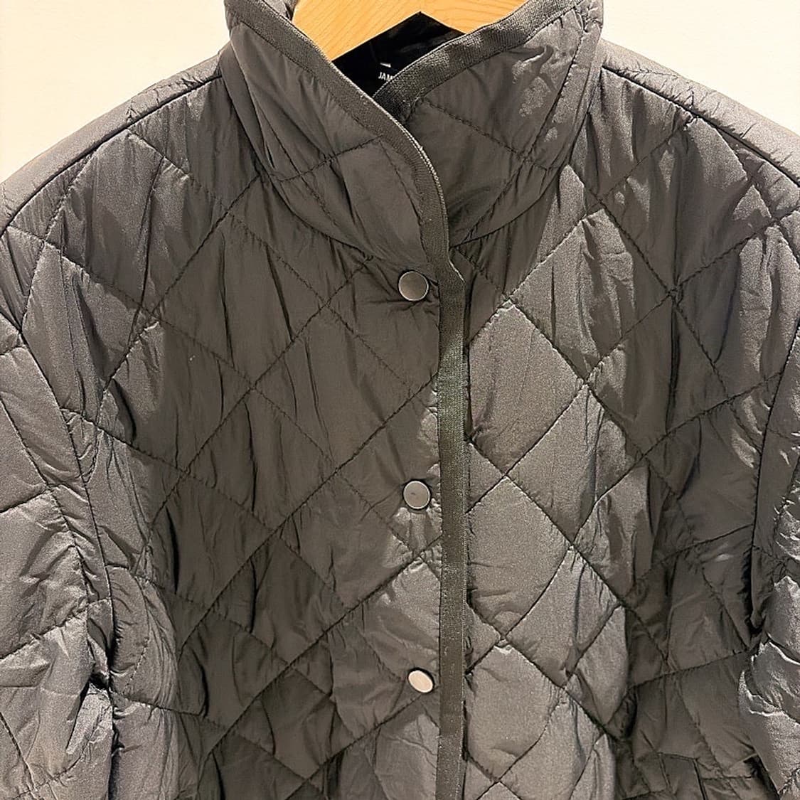 (정품/새상품) 제임스펄스 여성 퀼팅 스냅 자켓 블랙 상품이미지2