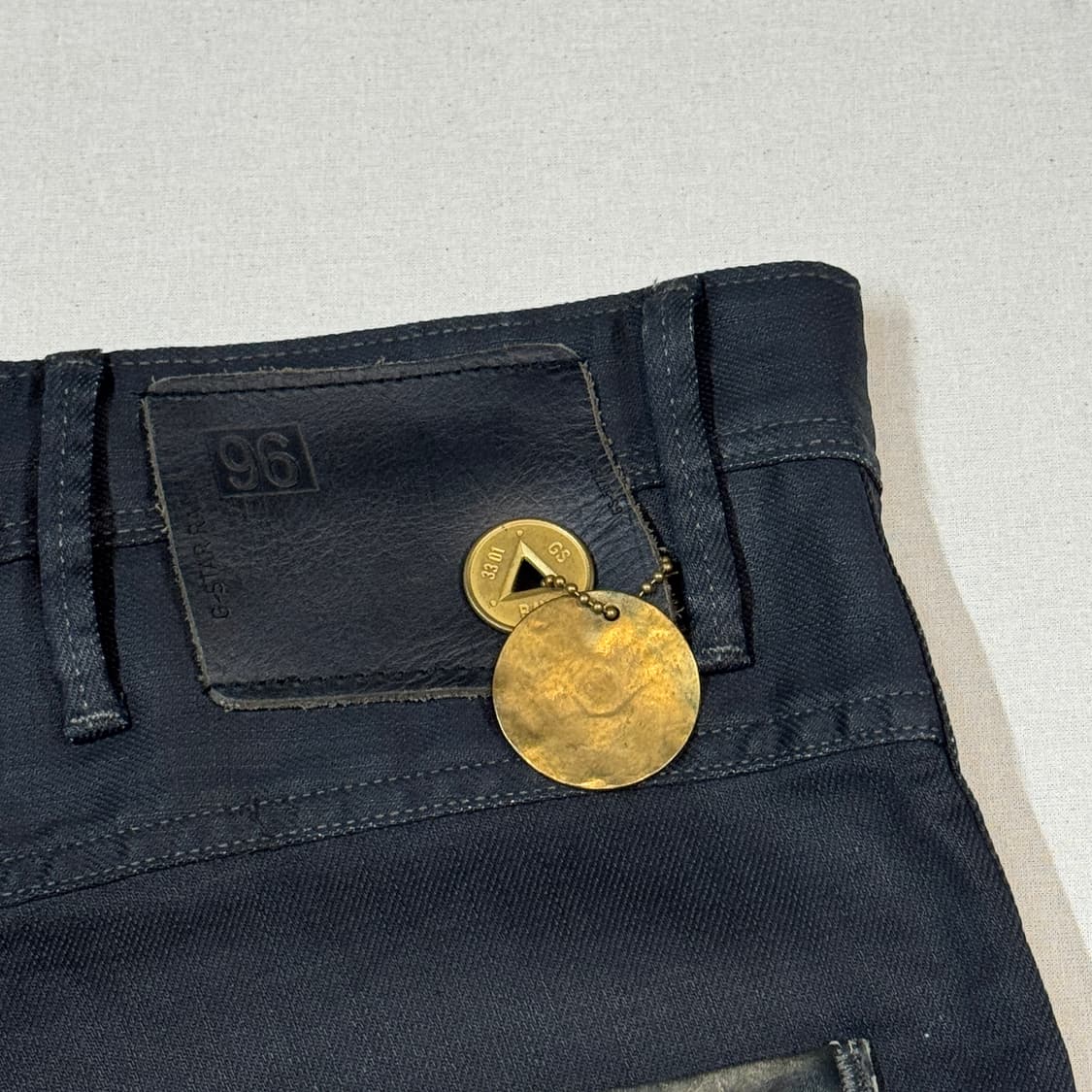 32inch) 지스타로우 3301 3D 코팅 입체 데님 팬츠 상품이미지3