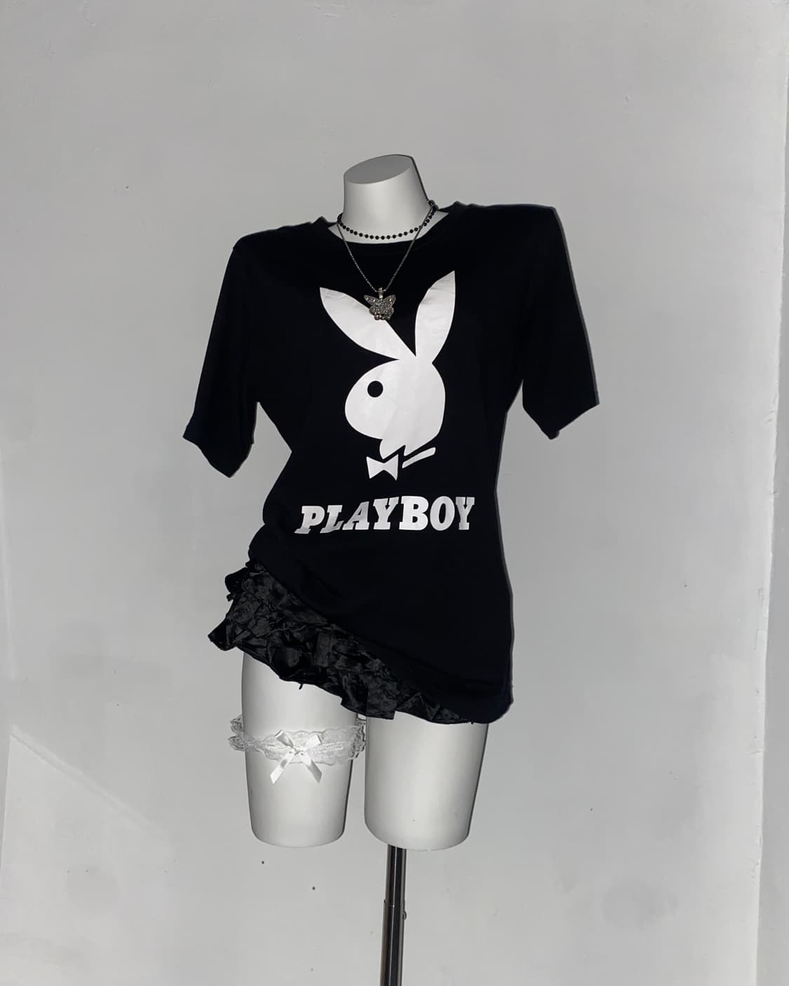 PLAYBOY Bunny Black Logo T-Shirt 상품이미지1