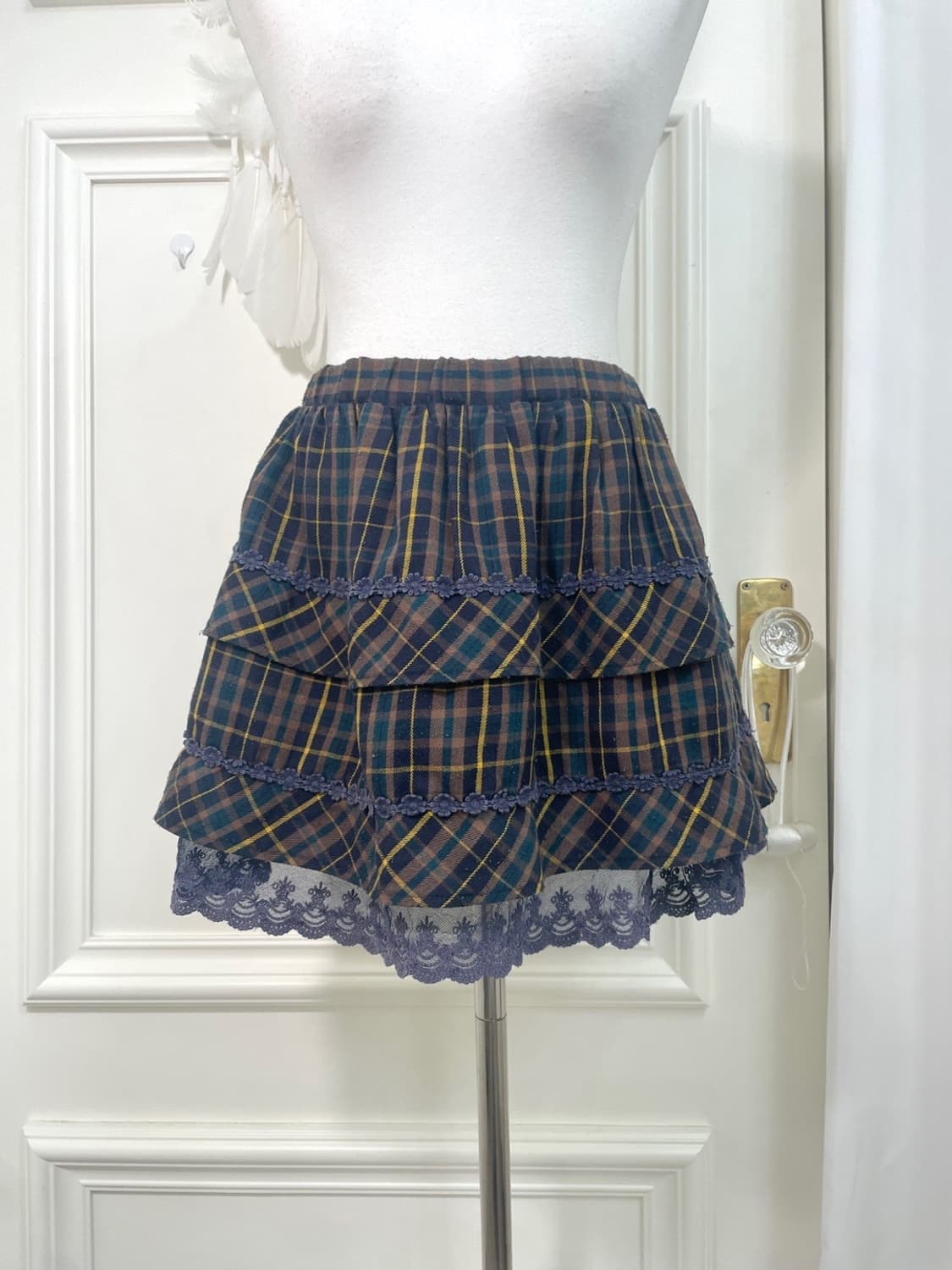 AXES FEMME blue check bading layered min 상품이미지5