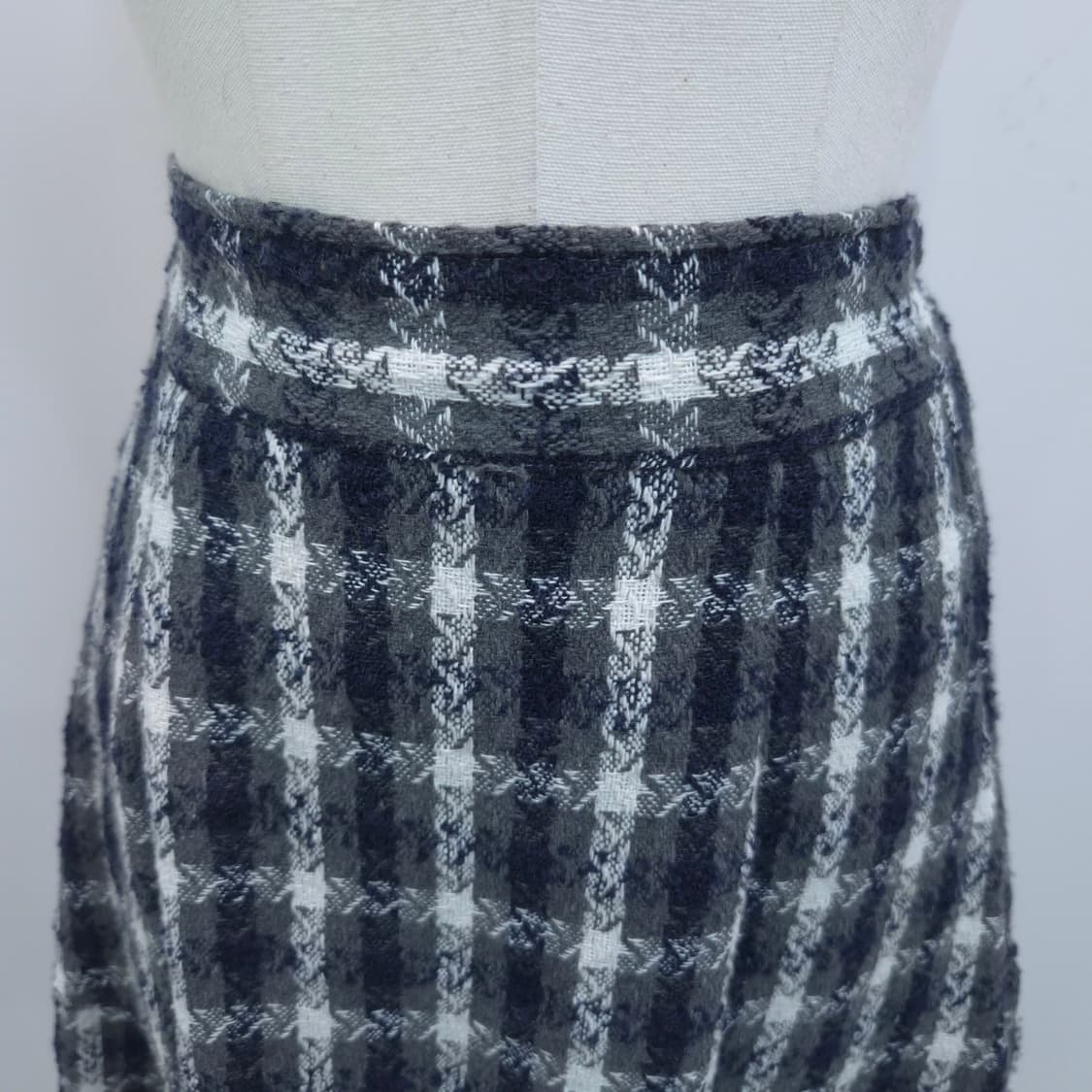 일본 GRL 언밸런스 체크 플레어 스커트 상품이미지3