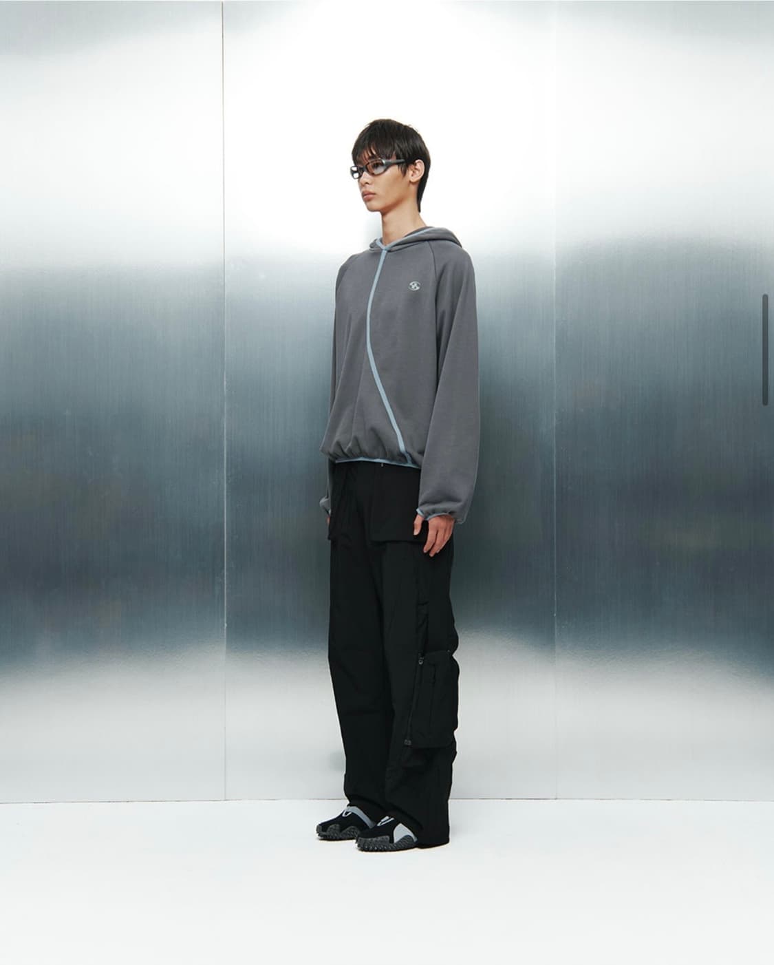 (1) 산산기어 테이프드 후드티 애쉬차콜 상품이미지4