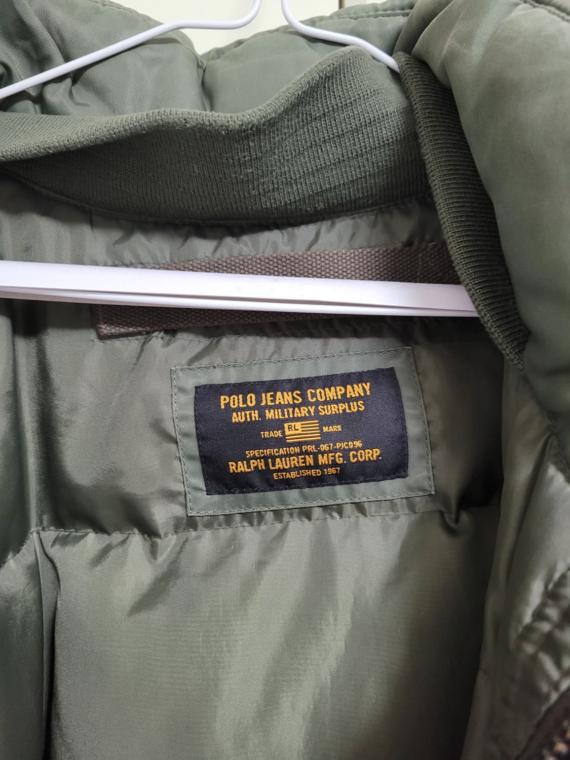 90s 폴로 진스 MA-1 다운 점퍼 자켓 상품이미지3