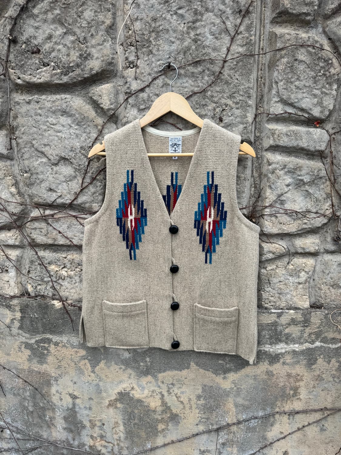 오르테가 핸드 우븐 울 네이티브 웨스턴 치마요 베스트 조끼 42 상품이미지1