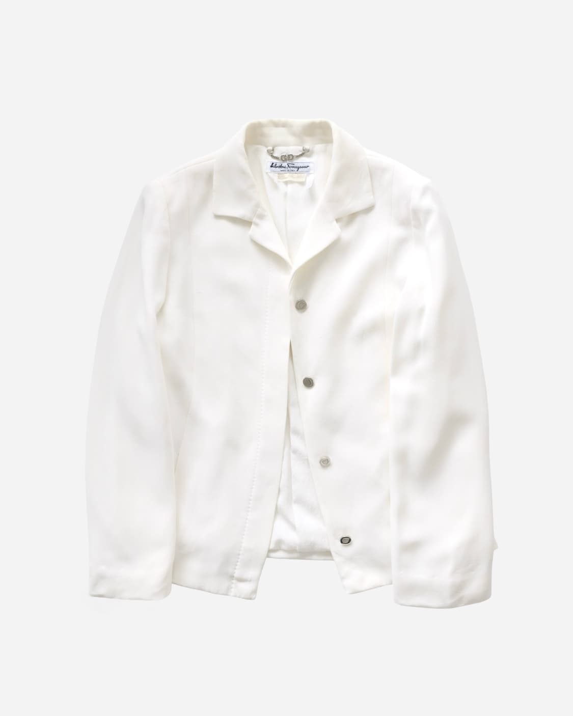 Ferragamo White Hidden-Button Blazer 상품이미지1
