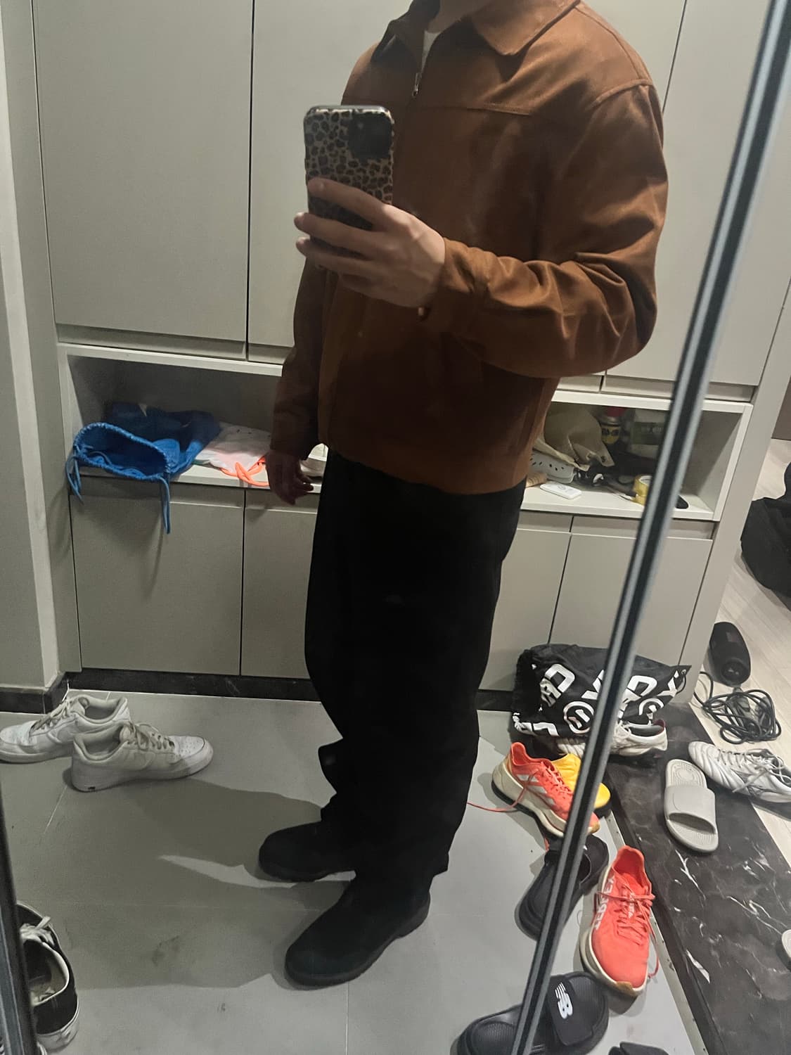 스웨이드 갈색 자켓 상품이미지2