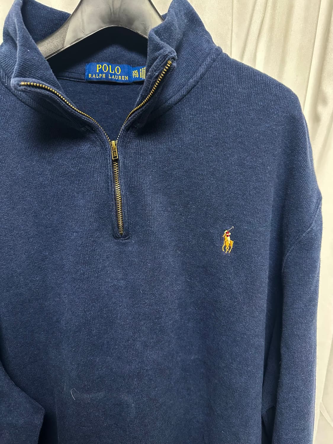 no.167 폴로 랄프로렌 네이비 하프집업 xxl 상품이미지2