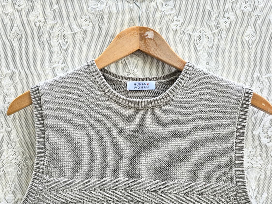 일본 휴먼우먼 니트 베스트 상품이미지2