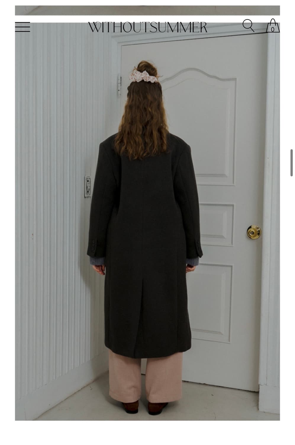 위드아웃썸머 더블롱코트 (검정) 상품이미지4