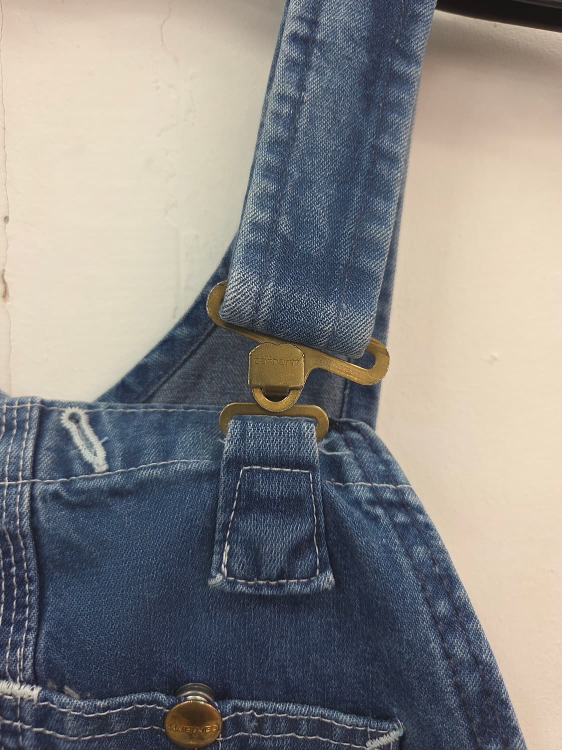 30 00S 칼하트 오리지널 워크웨어 오버롤 데님 멜빵바지 팬츠더블니 상품이미지3
