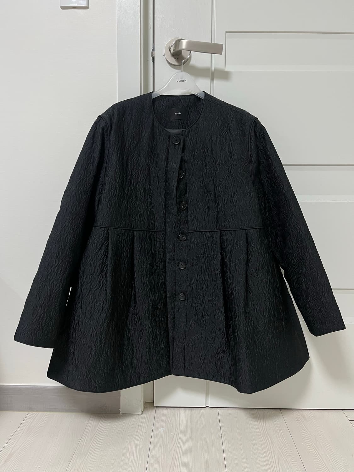 유노이아 자카드 볼륨자켓 (블랙) 상품이미지1