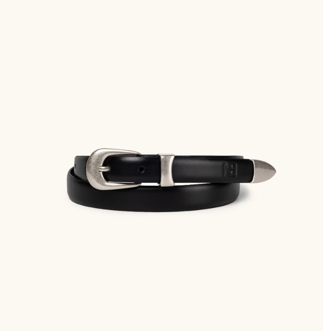 라벨아카이브 LB slim leather belt black 1size 상품이미지1