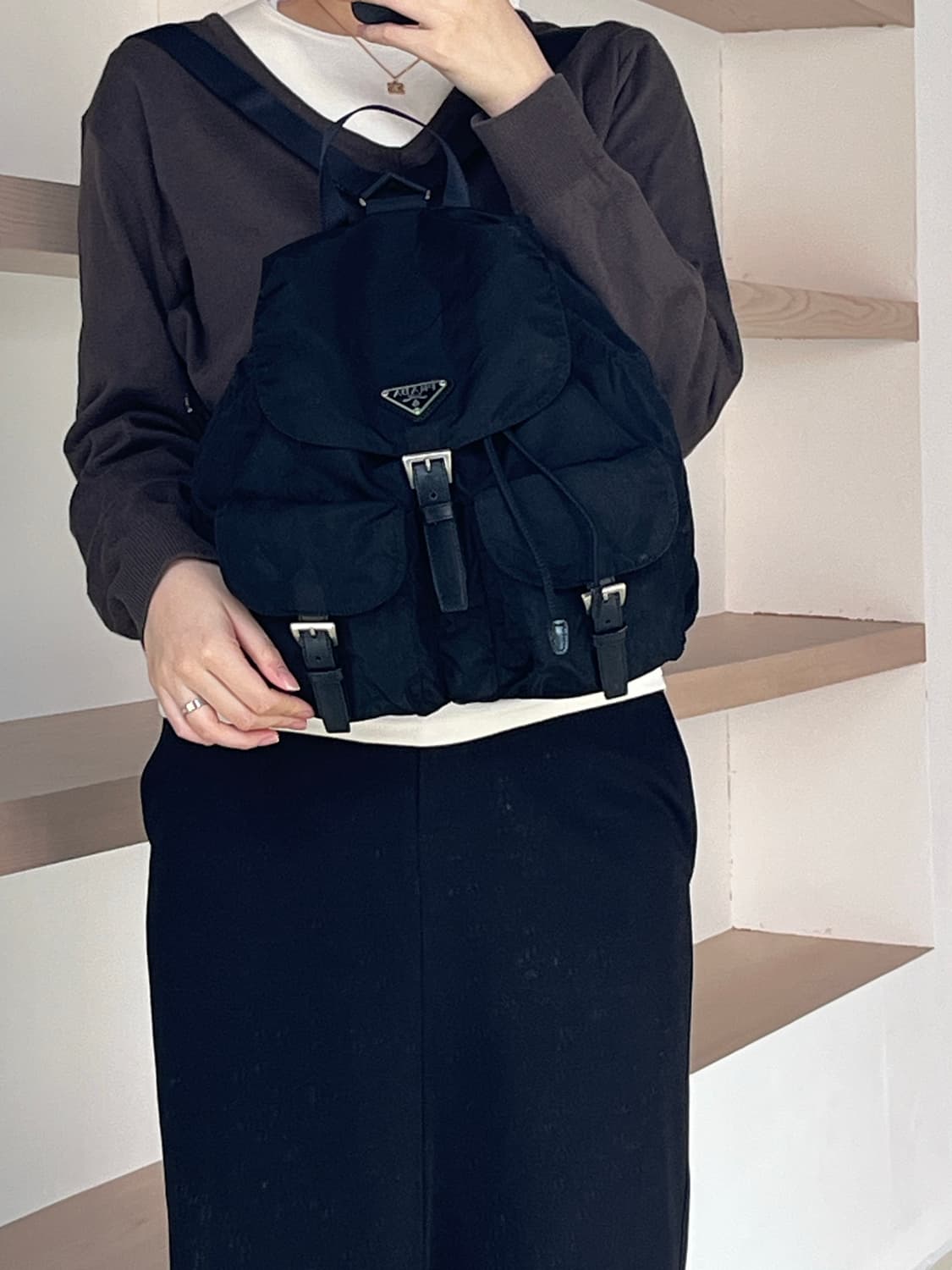 프라다 리나일론 백팩 M 상품이미지5