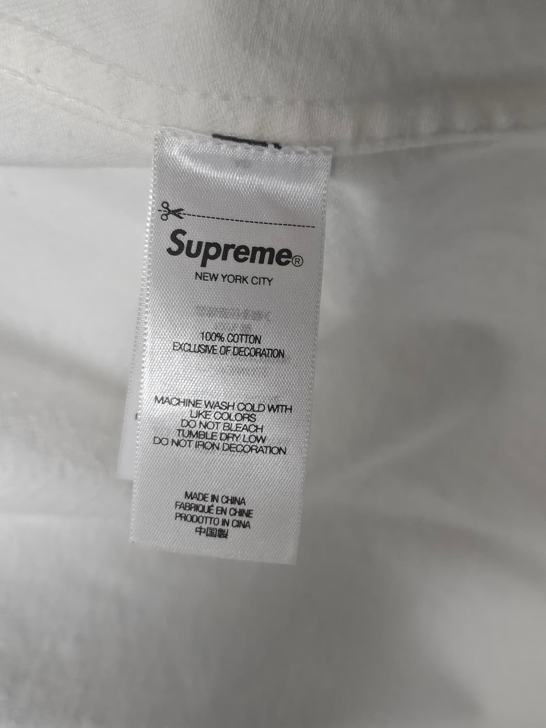 슈프림 스몰 박스 데님 셔츠 화이트 M 상품이미지5