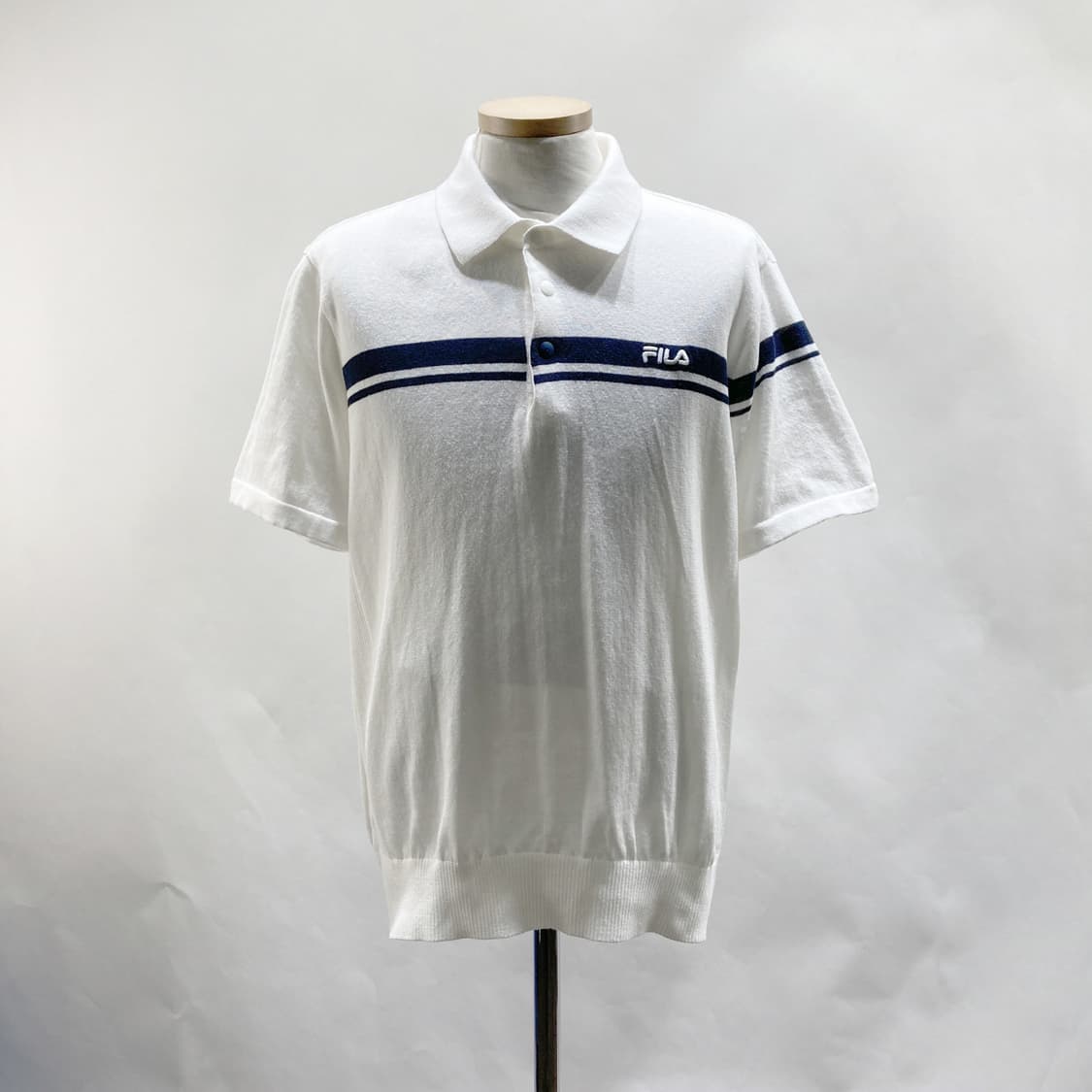 휠라 골프 2022 남성면린넨반팔티 화이트 110  상품이미지1