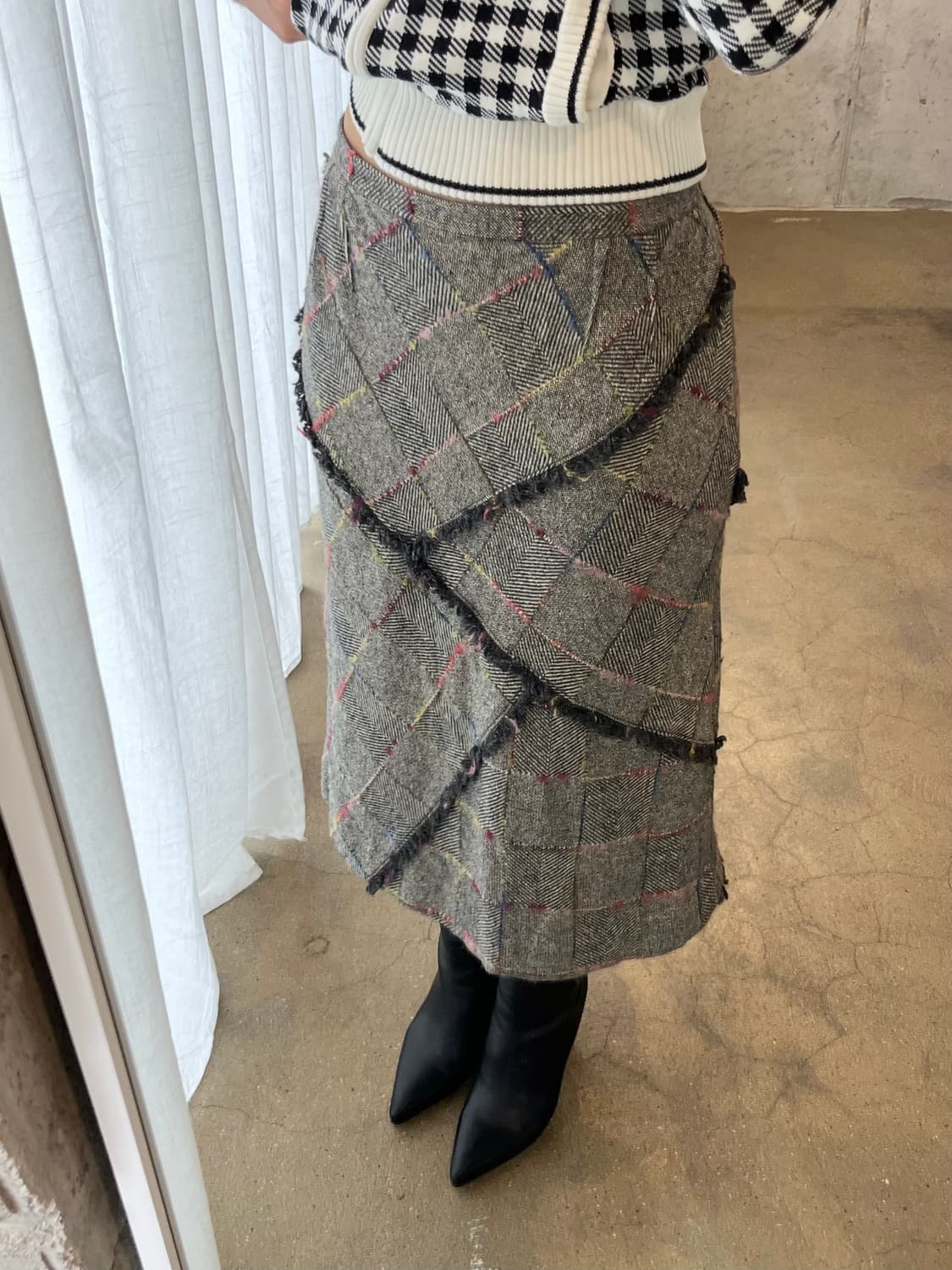 SENSOUNICO 트위드 스커트  상품이미지6