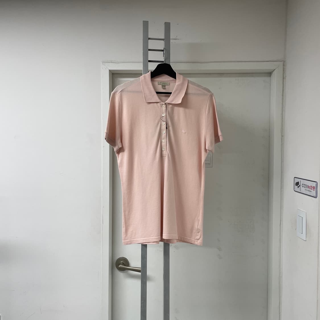 버버리 PK 반팔 카라티 핑크 L(W) 상품이미지1