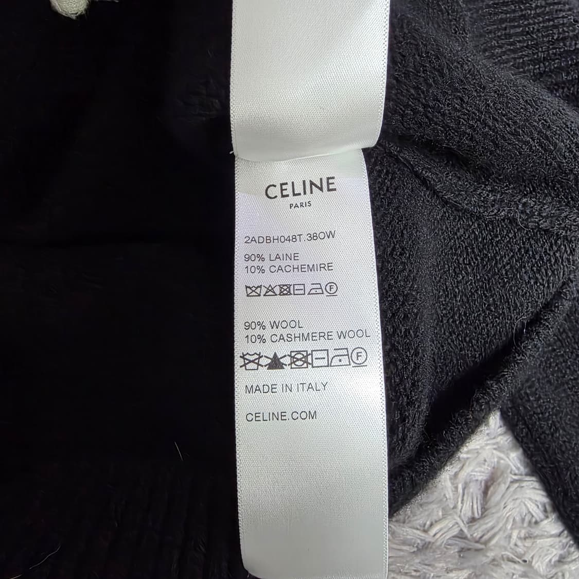 {클로젯}[M][더소뇨 풀구성]셀린느 트리오페 캐시미어 하프 집업 니트 상품이미지5