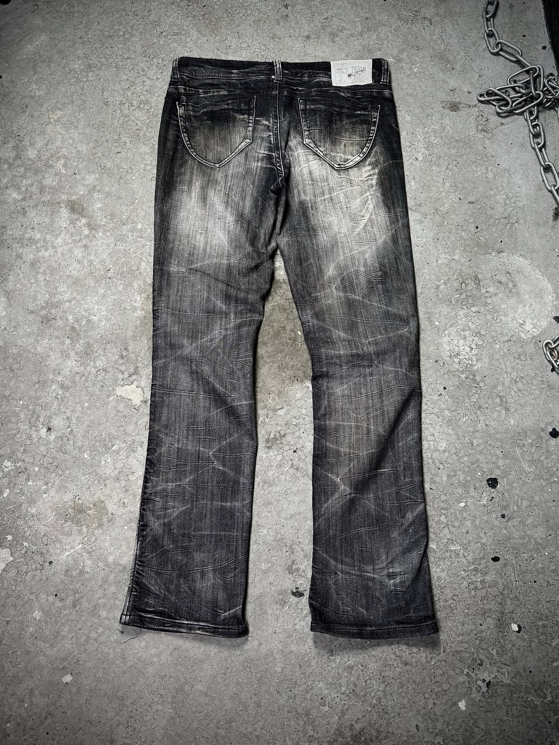 Spicy Denim – Black Wash Denim Pants 상품이미지6