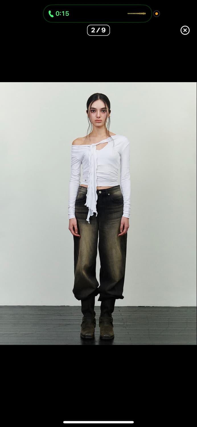 페인오어플레져 슬리브리스 티셔츠 BLAIRE TIE TOP white 상품이미지2