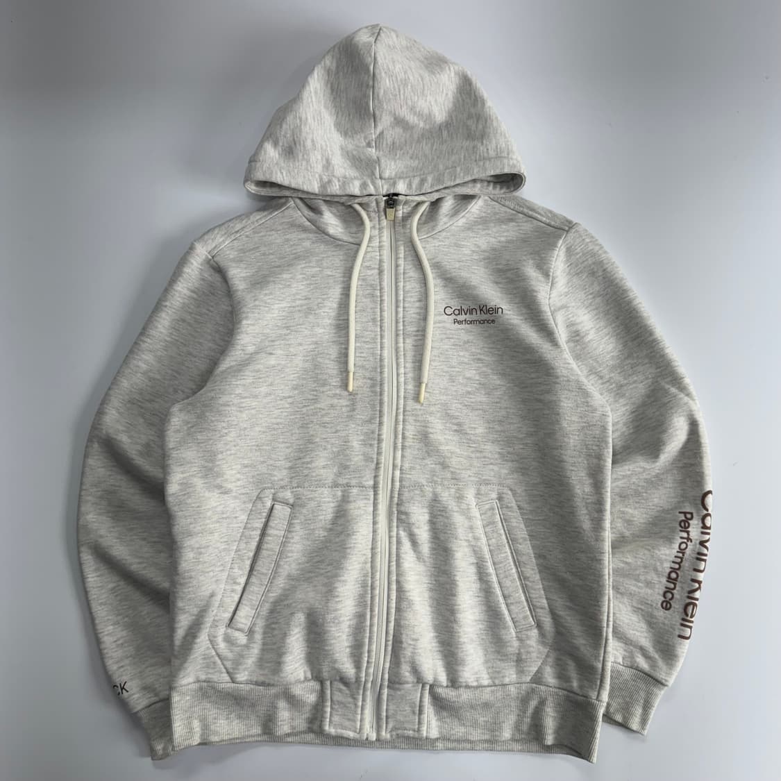 Calvin Klein 켈빈클라인 사이드로고 멜란지 후드집업 상품이미지3