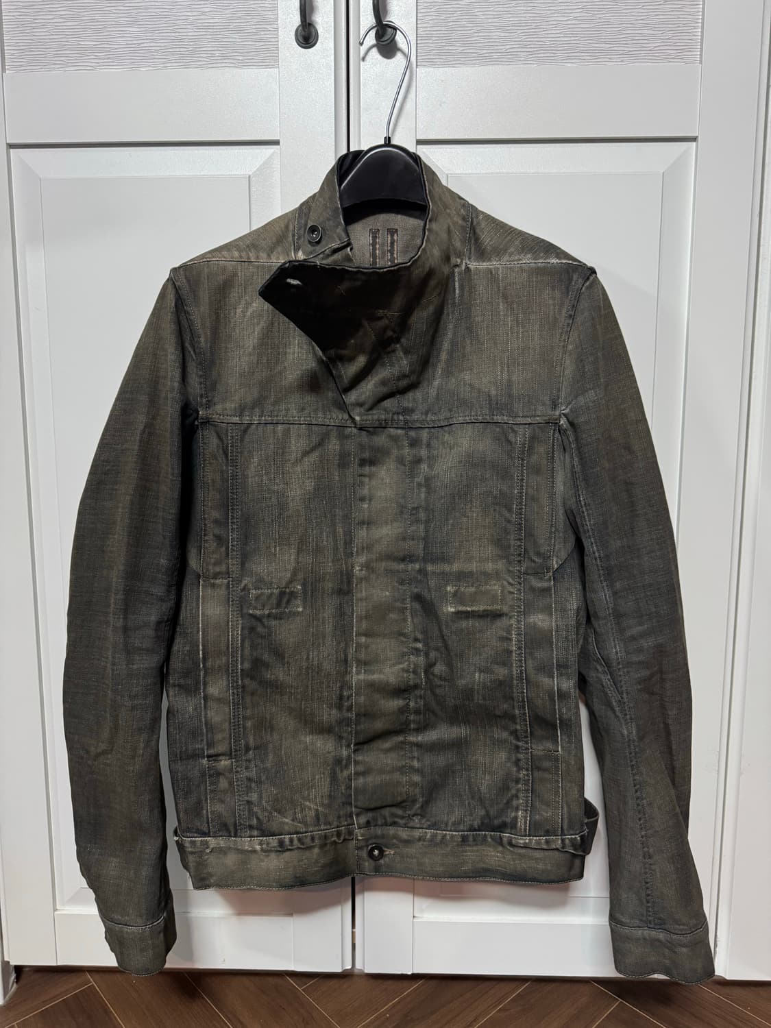릭오웬스 슬레이브 코팅 데님 자켓 L 상품이미지3