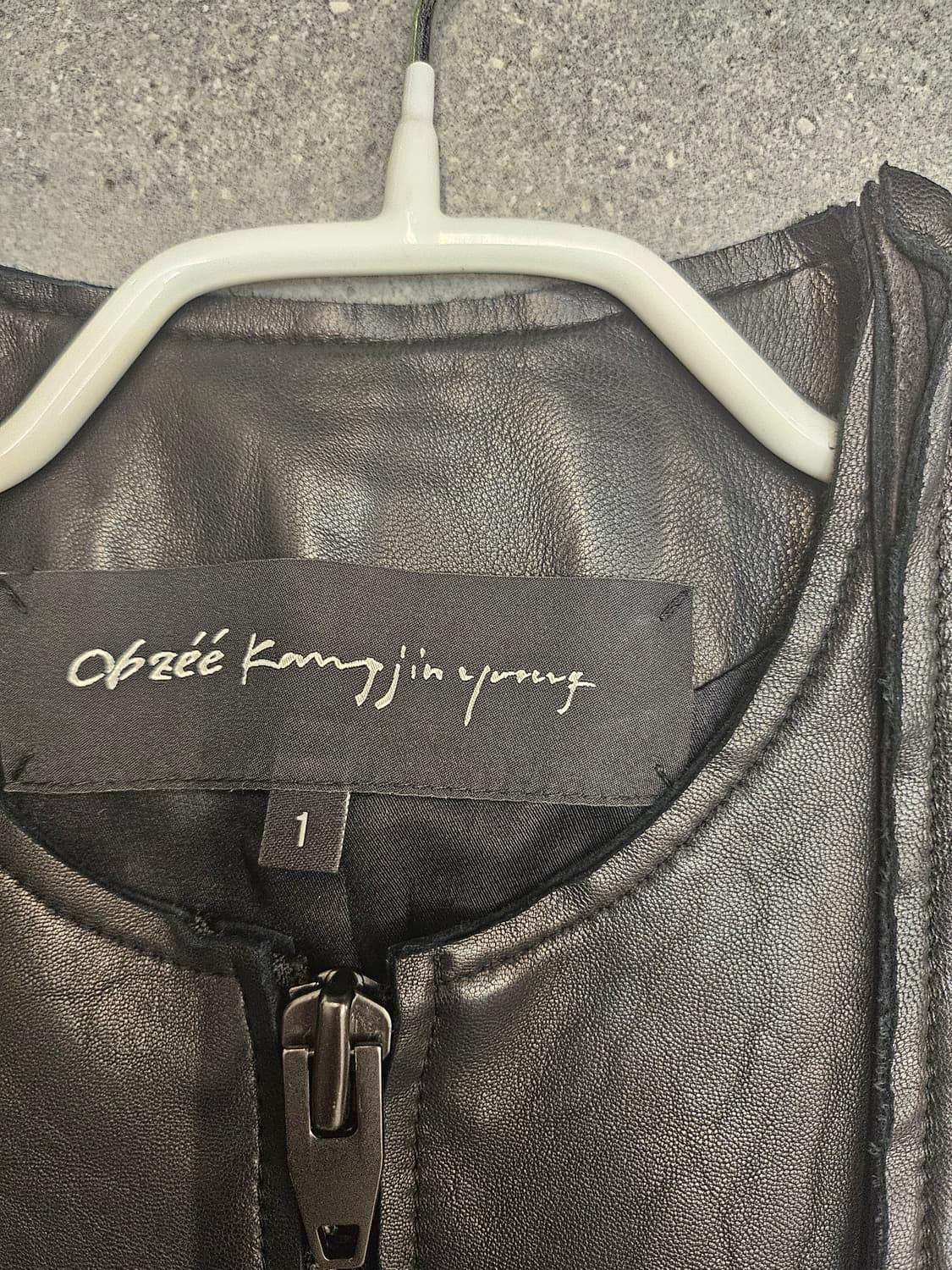 Obzee 오브제 양가죽  롱 코트 블랙 55(1) 상품이미지3