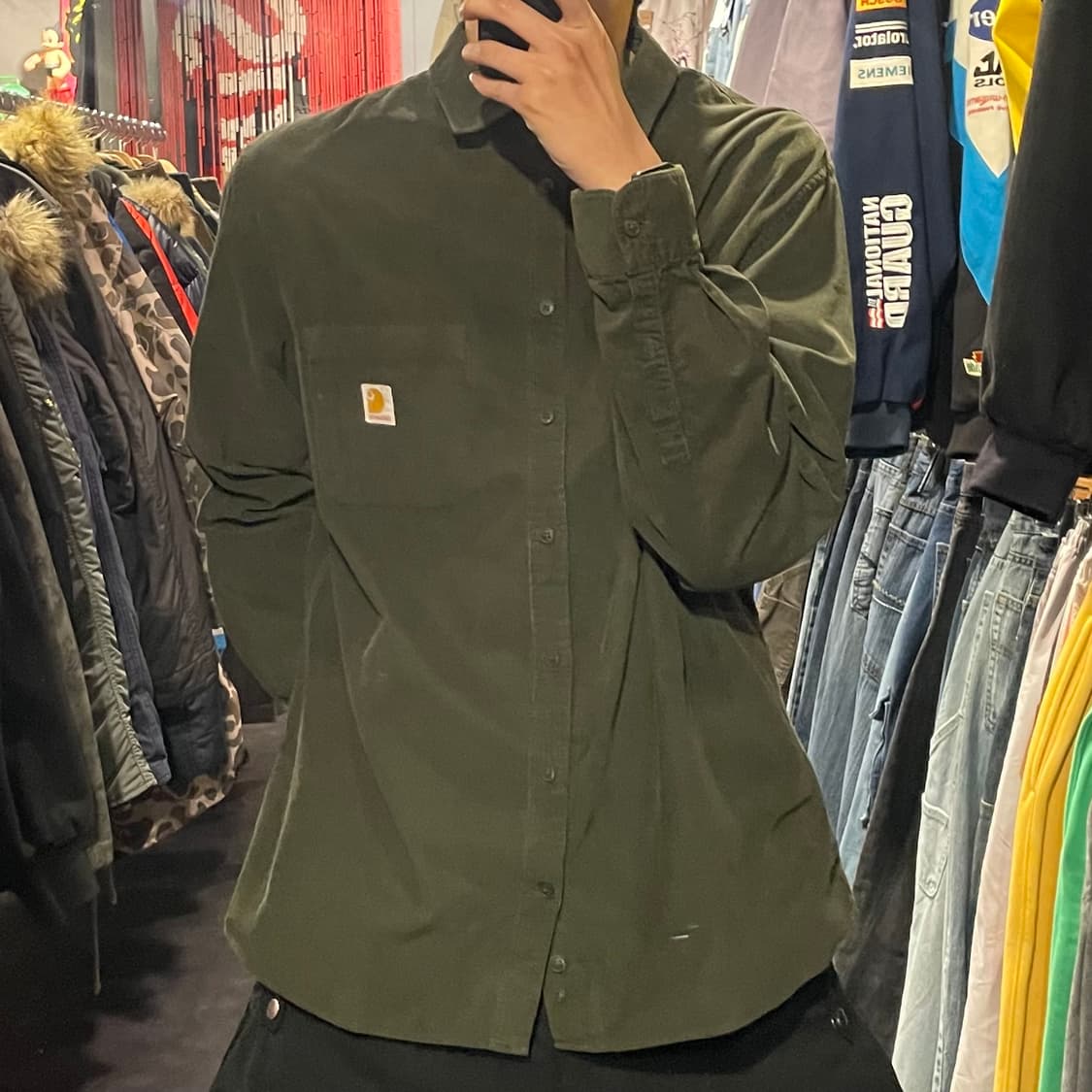 [IM] carhartt 킬하트 카키 코듀로이 셔츠 상품이미지3