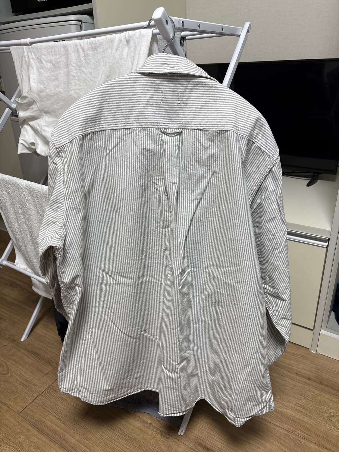 카키스 스트라이프 셔츠 상품이미지2