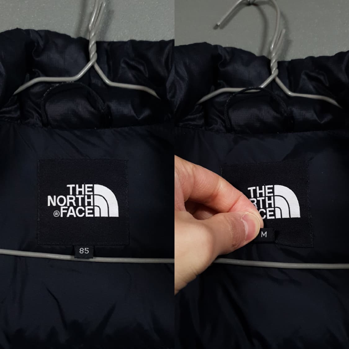 여성 85 (M) 노스페이스 700필 눕시 구스다운 푸퍼 패딩 점퍼 블랙 상품이미지6