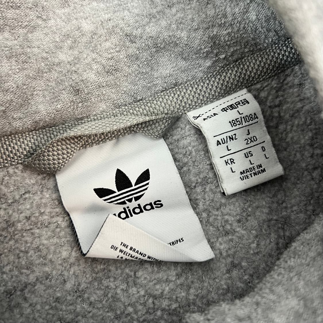 아디다스 삼선 오버사이즈 부클자켓 그레이 상품이미지7