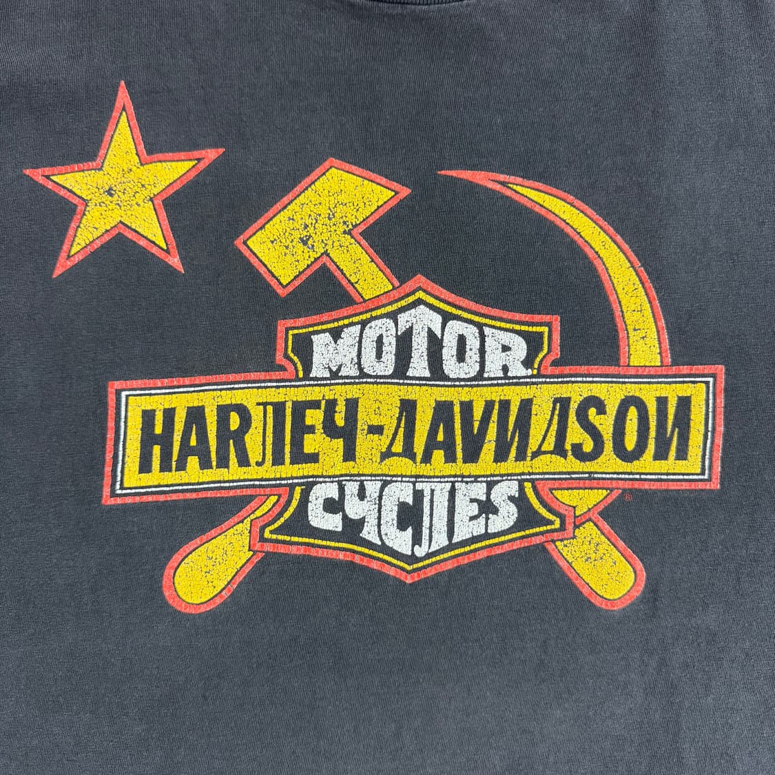 빈티지 90s Harley Davidson 할리데이비슨 러시아 티셔츠 상품이미지3