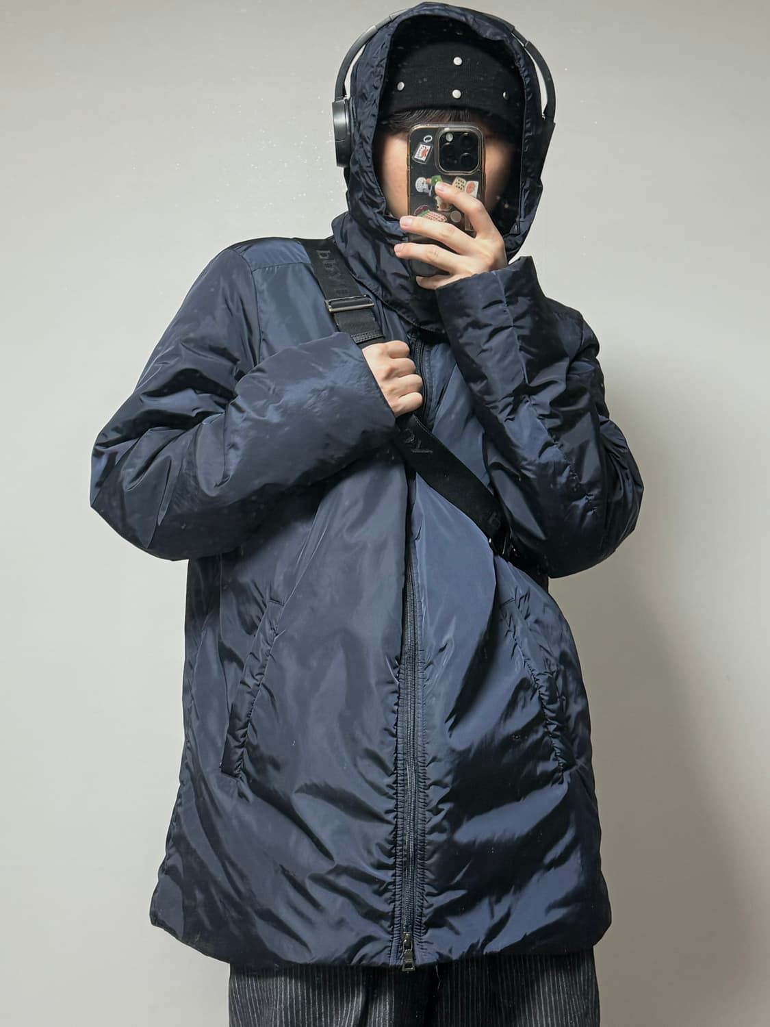 (정품) 프라다 나일론 점퍼 네이비 52size 상품이미지1