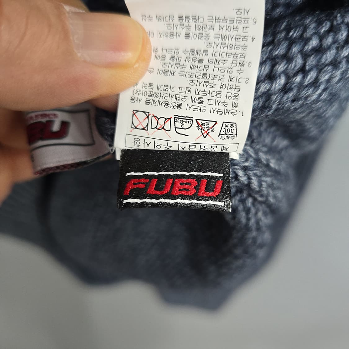 푸부(FUBU) 터틀넥 니트 그레이 95 상품이미지8