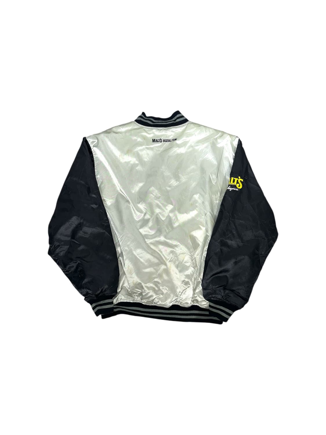 산토리 멜츠 그레이 블랙 배색 바시티 야구 잠바 자켓 L 상품이미지6