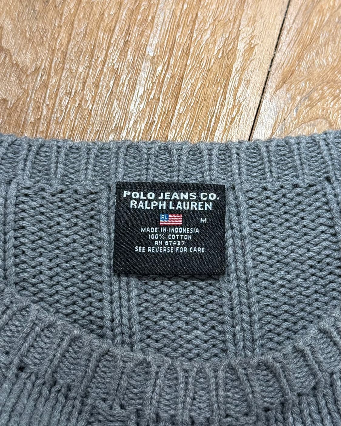 폴로 랄프로렌 진스 그레이 시그니처 아메리칸 플래그 니트 스웨터 상품이미지7
