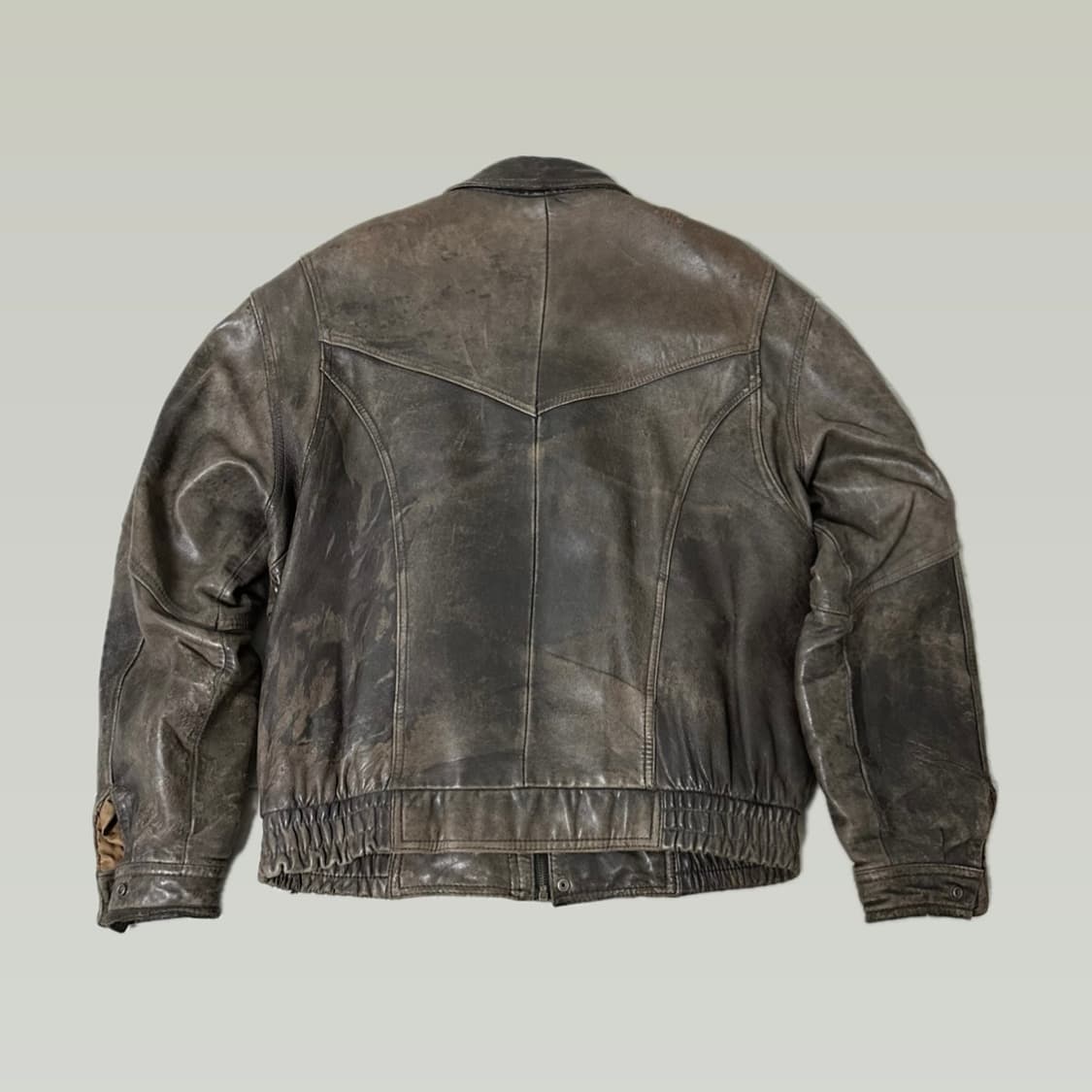 90s 빈티지 양가죽 레더자켓 xxl 브라운 상품이미지2