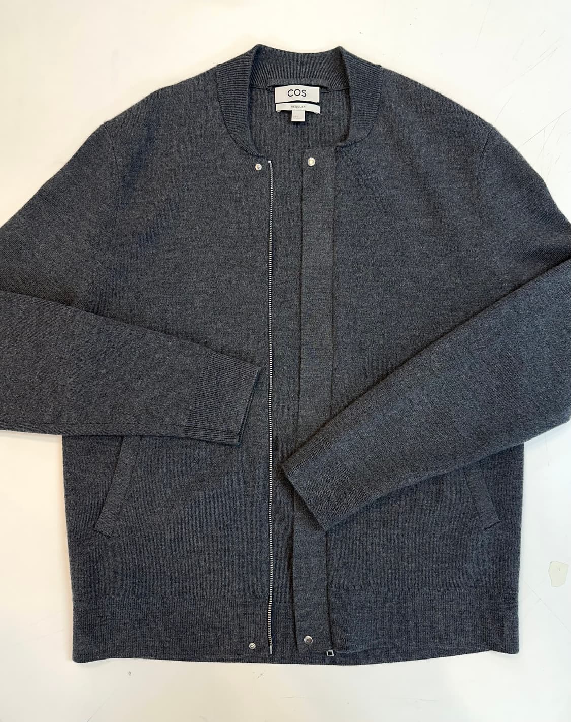 COS 남성 니트 울버머 가디건 자켓 (그레이, M/민트급) 상품이미지9