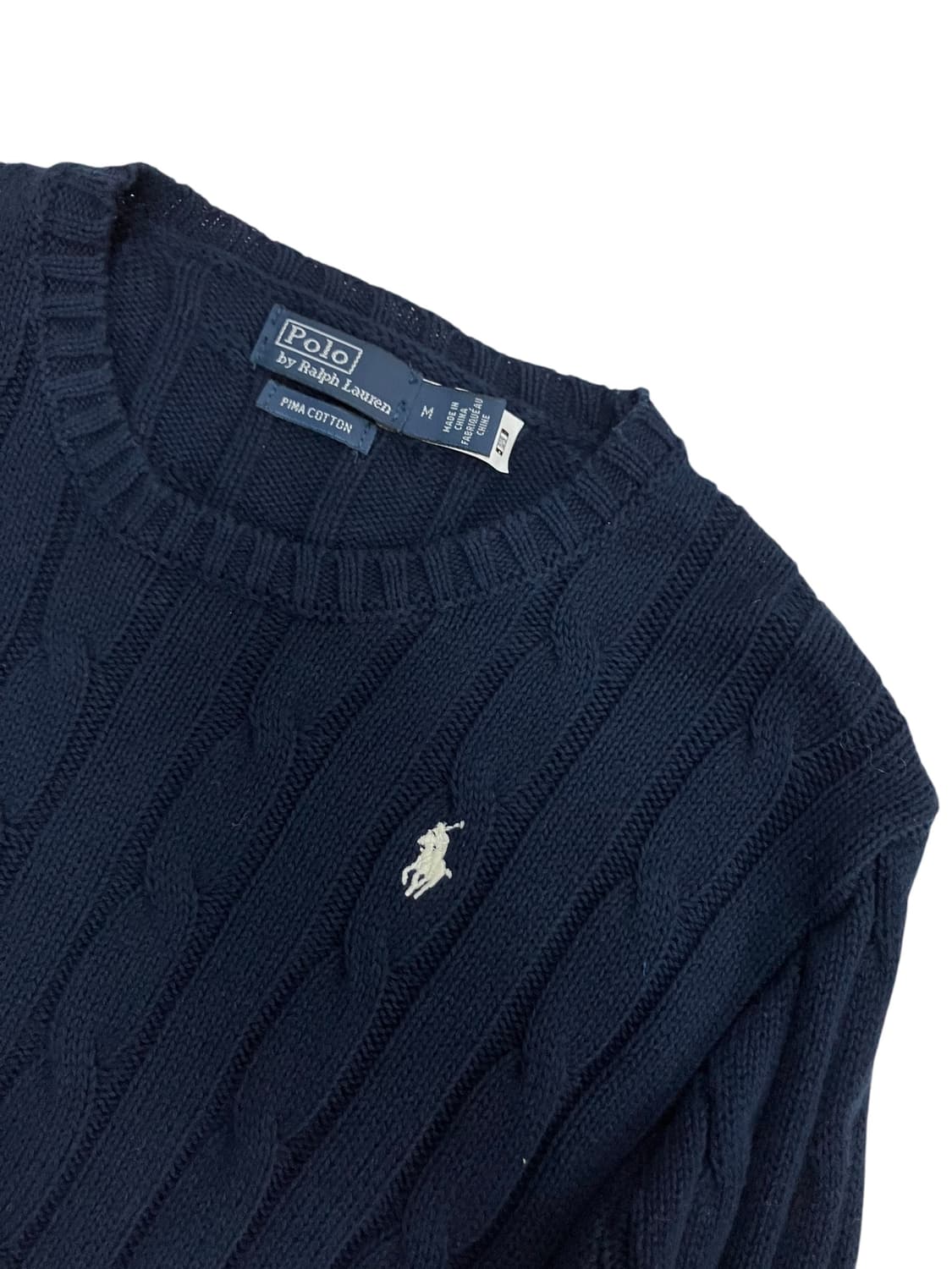 폴로 랄프로렌 네이비 꽈배기 니트 M 상품이미지2