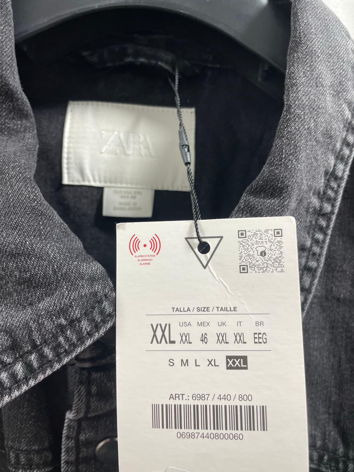 자라/ 데님 웨스턴 셔츠 블랙/ XXL 상품이미지10